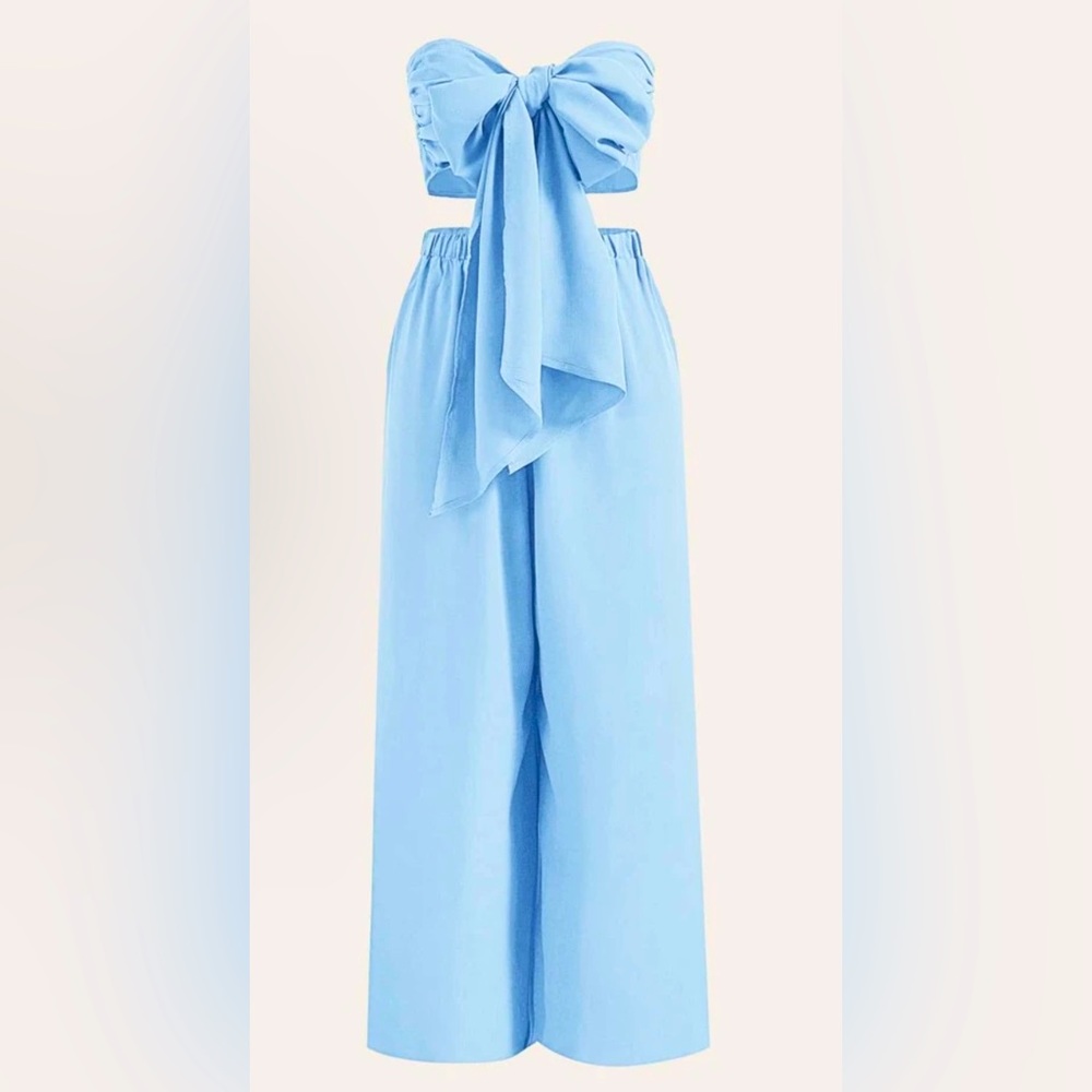 Wide leg pant set